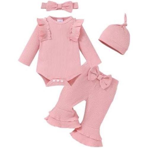 Renotemy Newborn Baby Girl Clothes Infant Fall Outfits Preemie-12Months