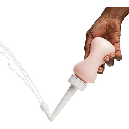 Popped Upside Down Peri Bottle for Postpartum Care | FSA HSA Eligible | Perineal Wash Bottle for Episiotomy, Hemorrhoids & Perineal Tear Recovery | Portable Bidet | Pink, 10 oz