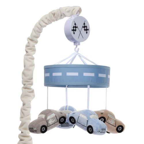 Lambs & Ivy Little Racer Musical Car/Transportation Baby Crib Mobile Soother Toy