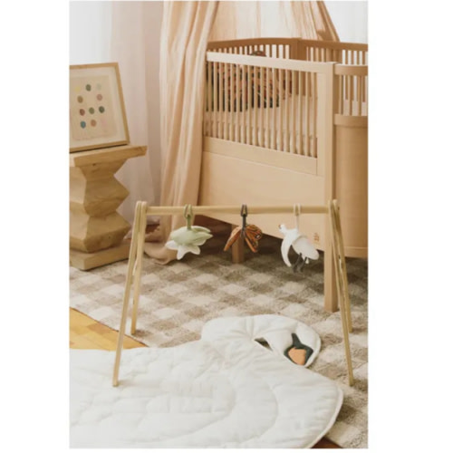 Early learning mat with 3 hanging toys Swans | White