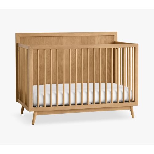west elm x pbk Mid Century 4-in-1 Convertible Crib, Blonde, White Glove Delivery