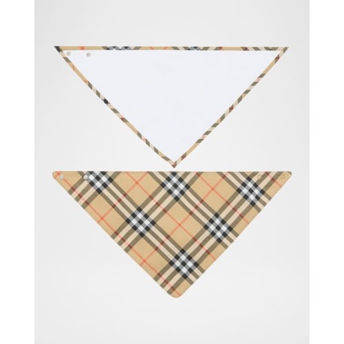 Burberry Two-Piece Bib Set, Size 0M-24M