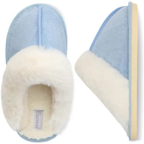 Besroad Winter Fuzzy House Slippers Sandals Plush Faux Fur Fluffy Flats Slippers Warm Slide Shoes for Women