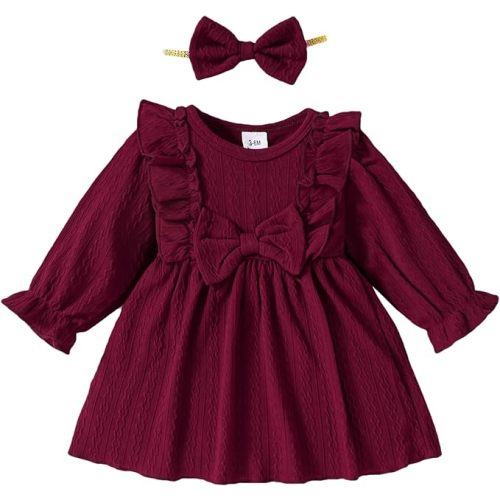 Mioglrie Baby Girl Dress Toddler Girls' Dresses 3 6 9 12 18 24 Months 2t 3t Girls Clothes Fall Winter Outfits