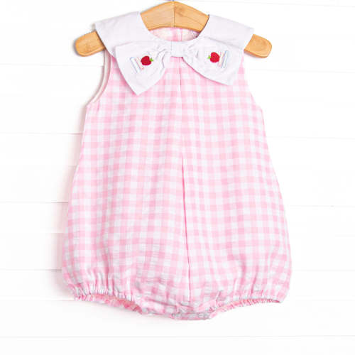 School Scholar Embroidered Bubble, Pink – Stitchy Fish