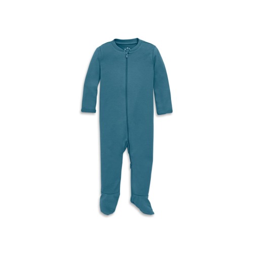 Baby Organic Zip Footie In Solid
