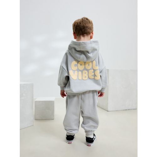 Light Blue Cool Vibes Printed Hoodie and Joggers Set (3mths-7yrs)