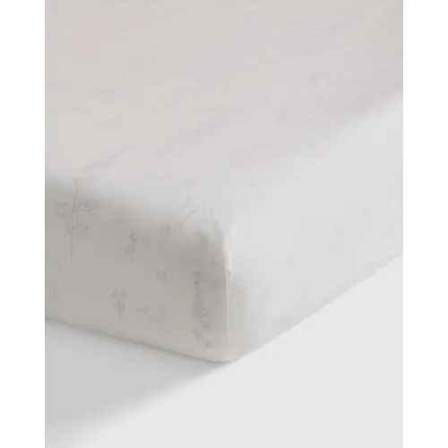 Organic Cotton Pattern Crib Sheet in Woodland Animals