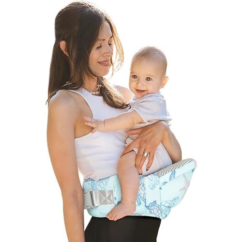 Baby Hip Carrier with Adjustable Waistband & Hip Seat - Ergonomic Infant Carrier for Newborn to Toddler (0-65 lbs) - Hands-Free Baby Holder with Storage Pockets for Parents (Dad/Mom)