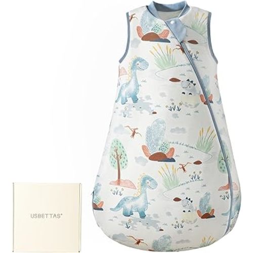 1.0 Tog 2.5 Tog Baby Sleep Sack, 100% Cotton Baby Sleeping Bag 3-24M, 2-Way Zipper Baby Wearable Blanket