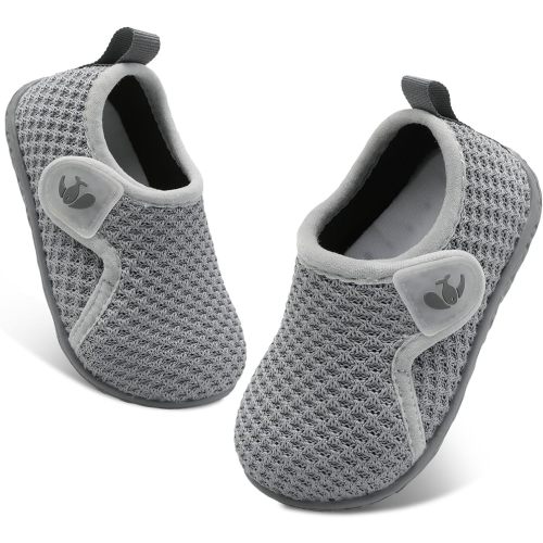FEETCITY Baby Boys Girls First Walking Shoes Infant Sneakers Crib Shoes Breathable Lightweight Slip On Shoes