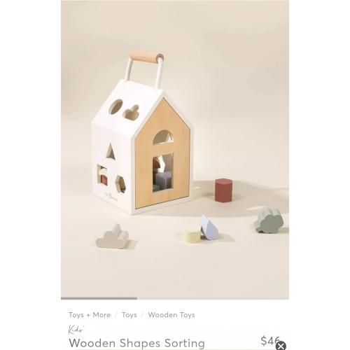 Wooden Shapes Sorting House