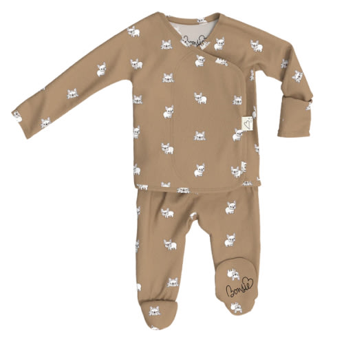 Footie - Frenchie – Bonsie Skin to Skin Babywear