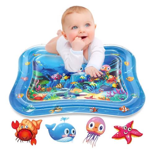 Infinno Inflatable Tummy Time Mat Premium Baby Water Play Mat for Infants and Toddlers Baby Toys for 3 to 24 Months, Strengthen Your Baby's Muscles, Portable