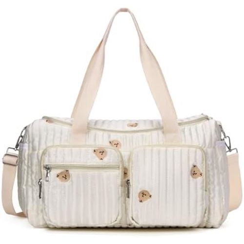 Cute Diaper Bag Tote Quilted Duffle Bag Large Diaper Bag Soft Mommy Hospital Maternity Bag Nappy Storage