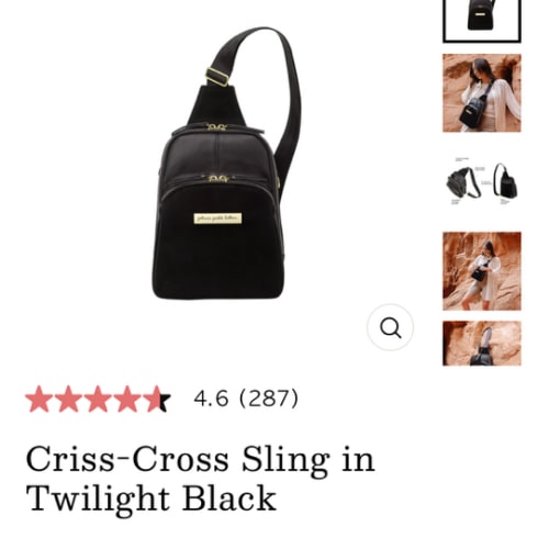 Criss-Cross Sling in Twilight Black
