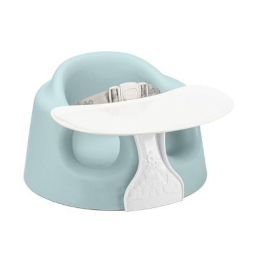 Bumbo Floor Seat PLUS+ with Tray Infant Positioning Seat - Light Blue