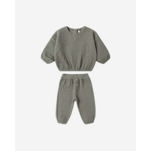 Textured Sweat Set || Forest – Quincy Mae