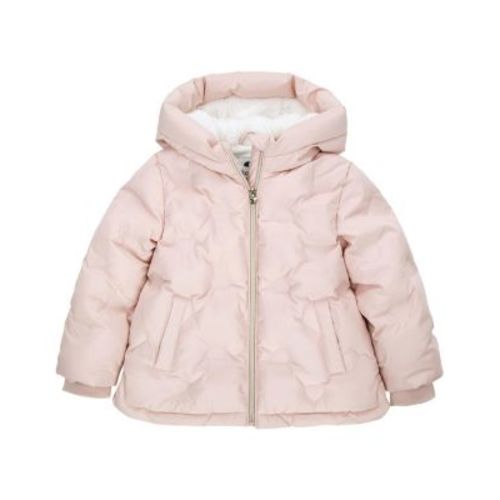 Baby Girls Fleece Lined Heart Puffer Jacket 6-24M