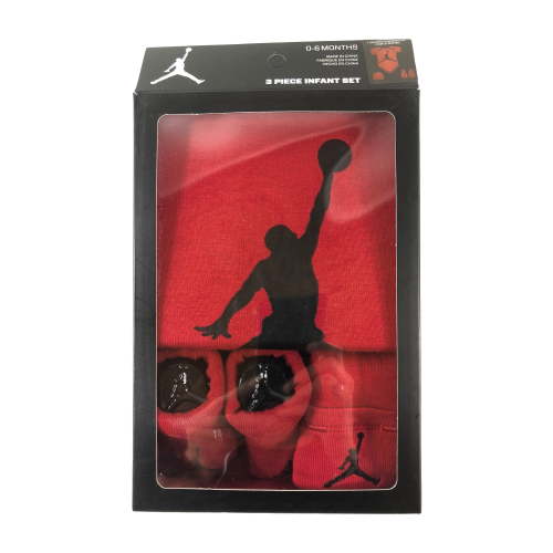 Nike Air Jordan 3 Piece Infant Baby Set Assorted Red 0-6 Months