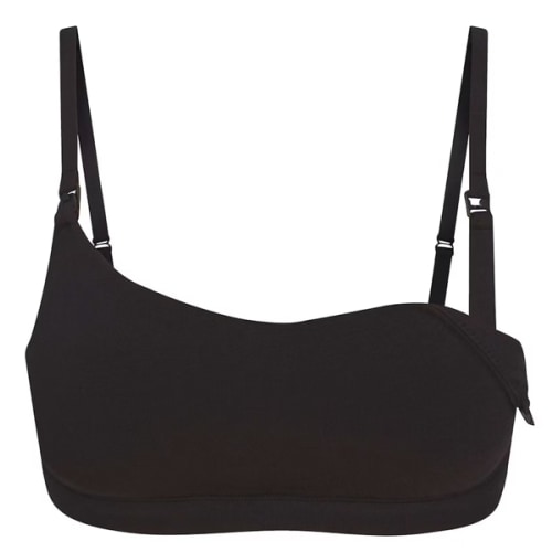 COTTON JERSEY MATERNITY NURSING SCOOP BRALETTE | SOOT | SKIMS