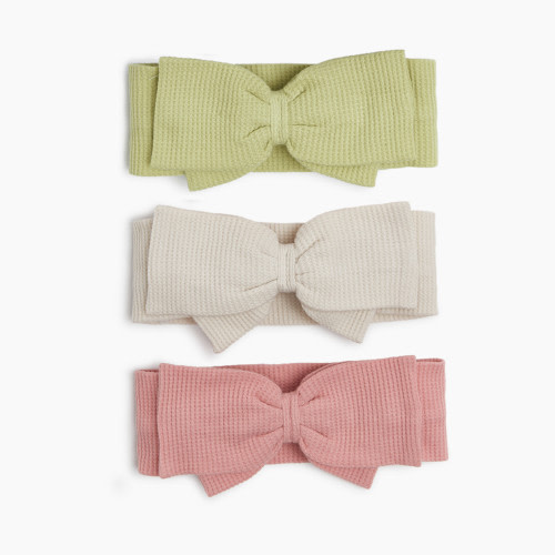 Tiny Kind 3 Pack Organic Waffle Headbands - Multi, Os