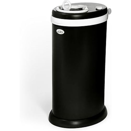 Ubbi Steel Diaper Pail, Odor Locking, No Special Bag Required, Award-Winning, Registry Must-Have, Matte Black