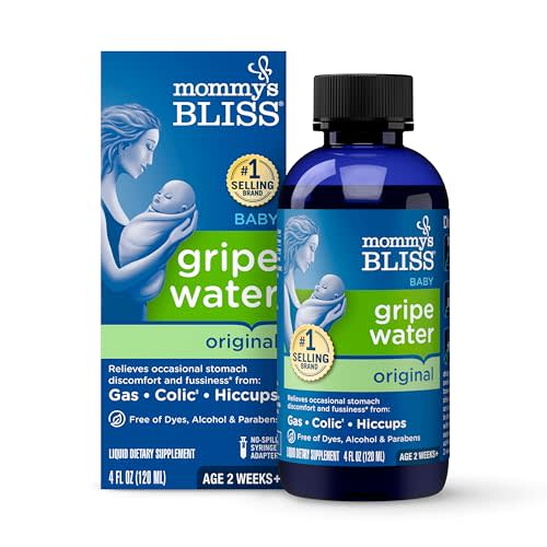 Mommy's Bliss Gripe Water Original, Infant Gas & Colic Relief, Gentle & Safe, 2 Weeks+, 4 Fl Oz (Pack of 1)
