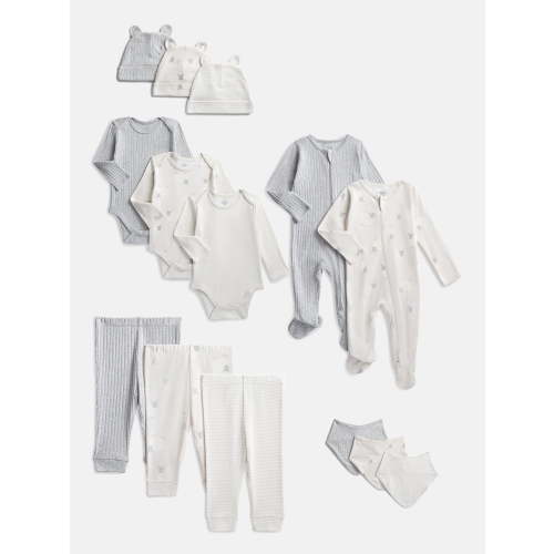 Wonder Nation Organic Cotton Baby Gender Neutral Layette Gift Set, 14-Piece, Sizes Newborn-9 Months