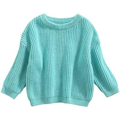 YOKJZJD Infant Toddler Baby Girl Boy Knit Sweater Warm Sweatshirt Long Sleeve Shirt Tops Knitted Fall Winter Clothes