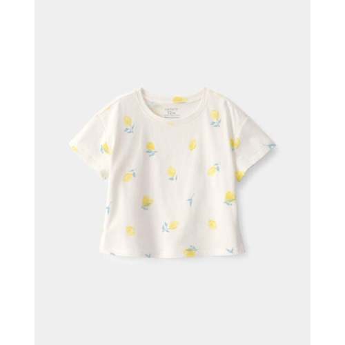 Baby Girl Lemon Relaxed Top - Cream | Carter's