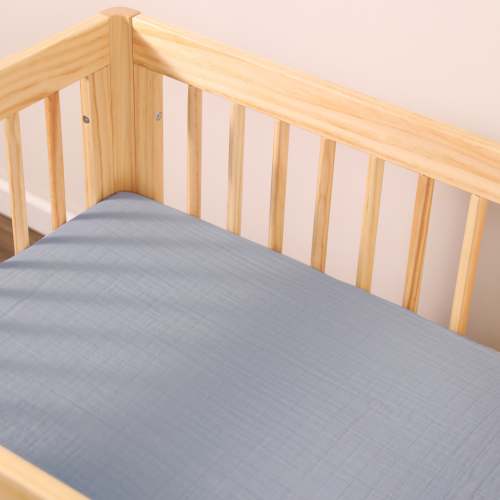 All-Stages Midi Crib Sheet in GOTS Certified Organic Muslin Cotton