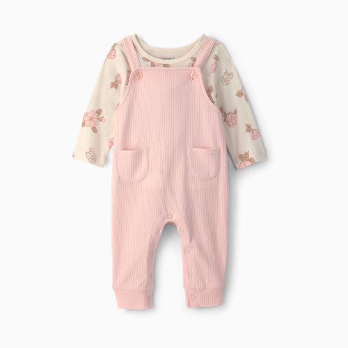 2-Piece Overall Set - Pink/Ivory Floral
