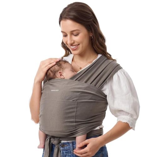 Momcozy Baby Wrap Carrier, Easy-On 2-Piece Design, Newborn to 33 lb