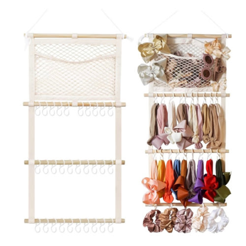 kangaroo Headband Holder Hair Bows Organizer for Baby Girls Large Capacity Bow Holder Hair Accessories Wall Hanging Organizer for Toddler Baby Girl Nursery Room Decor