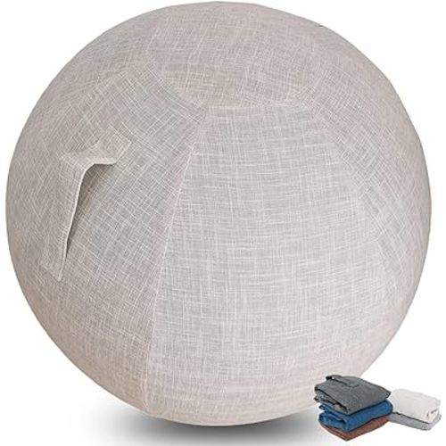 Sitting Ball, 55cm-75cm - Foldable Fabric Cover for Fitness/Pilates/Yoga/Office Balance Ball