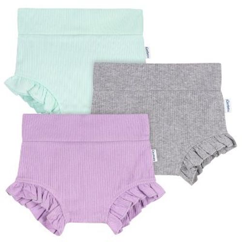 Gerber Baby Girls' 3-Pack Bubble Shorts, Purple, 3-6 Months