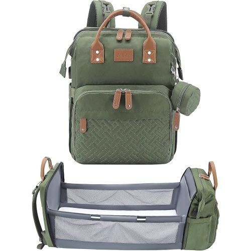 JOLLITO Diaper Bag Backpack with Changing Station Large Capacity Multifunction Baby Bags for Boy Girl Travel For Moms Dads Baby Registry Search Essentials Shower Gifts