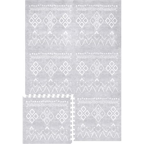 Lillefolk Baby Play Mat for Floor – 4x6ft Gray | Soft Non Toxic Premium EVA Foam Tiles for Tummy Time, Crawling & Playroom – Waterproof Interlocking Floor Mat for Babies & Toddlers (6 Tiles)