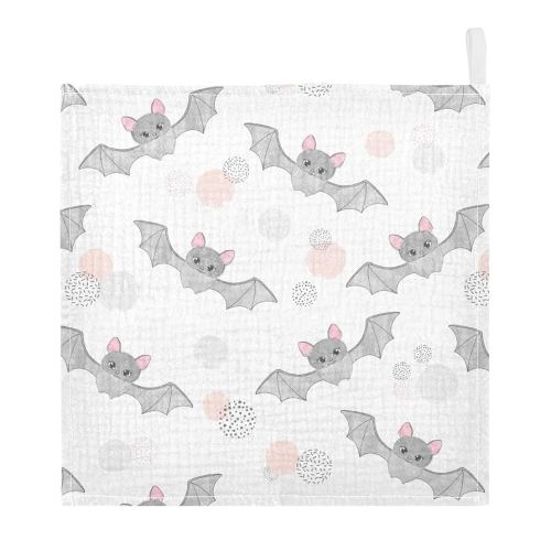 vvfelixl Cute Watercolor Flying Bats Baby Burp Cloths Baby Muslin Washcloths for Boys Girls Cotton Baby Face Towel for Newborn Infants Soft and Absorbent 11.8 X 11.8 in, 5 Pack White