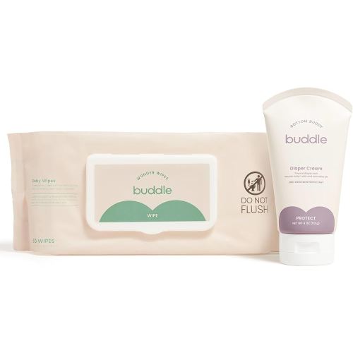 Buddle Bottom Buddy Diaper Cream + Wonder Baby Wipes Bundle - Gentle On Sensitive Skin, Pediatric & Dermatologist Tested, No Added Parabens or Fragrances