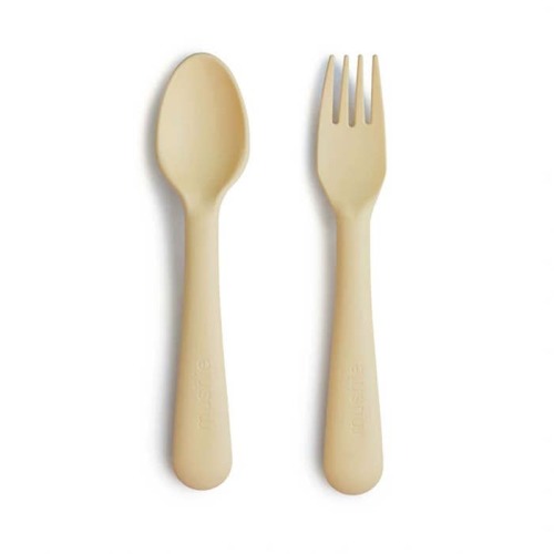 Fork & Spoon Set in PALE DAFFODIL Colour
