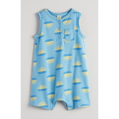 Sleeveless Cotton Romper, 6M