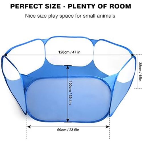 Guinea Pig Cage Rabbit Cage Indoor with Mat Playpen Perfect Size for Small Animal Pet Play Pen Easy to Clean Exercise Yard Fence Portable Tent for Hamsters, Chinchillas, Hedgehog, Puppy, Cats