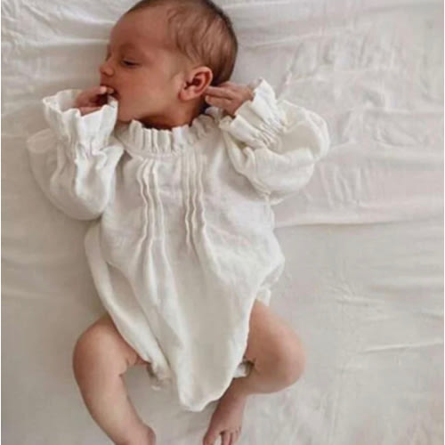 Gathered Long Sleeve Romper - Shop Online at Belle Baby | Belle Baby
