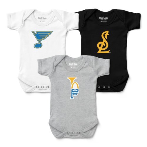 St. Louis Blues Chad & Jake Infant Three-Pack Bodysuit Set