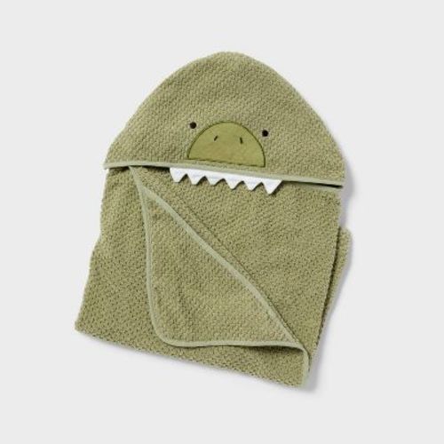 Dinosaur Kids' Oversized Character Hooded Bath Towel Green - Pillowfort™