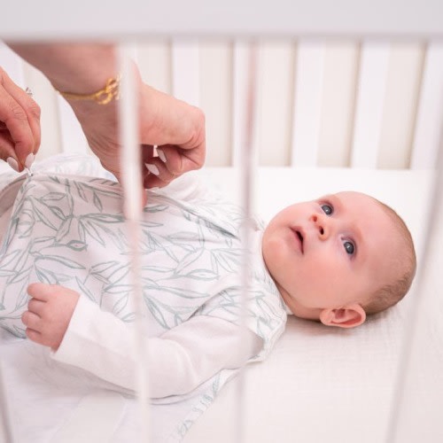 100% Cotton Baby Swaddle Green Leaves | HALO US
