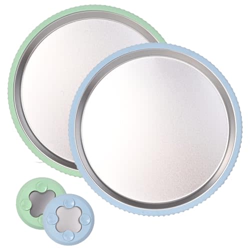 Elvxhke Suction plates for baby,Stainless Steel kids plates with suction Stainless Steel Plates for Kids & Toddlers (2-Pack)