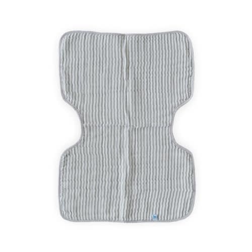 Little Unicorn Ultra-Absorbent Premium Burp Cloth | Soft on Baby's Skin | Larger Size | Ergonomic Design (Grey Stripe)